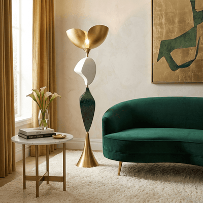 Stacked Sculptural Floor Lamp
