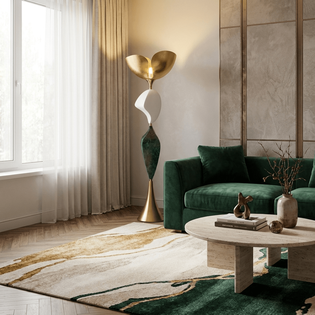 Stacked Sculptural Floor Lamp