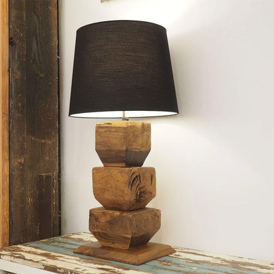 Saev Stacked Wooden Table Lamp