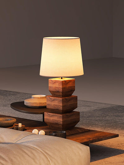 Saev Stacked Wooden Table Lamp