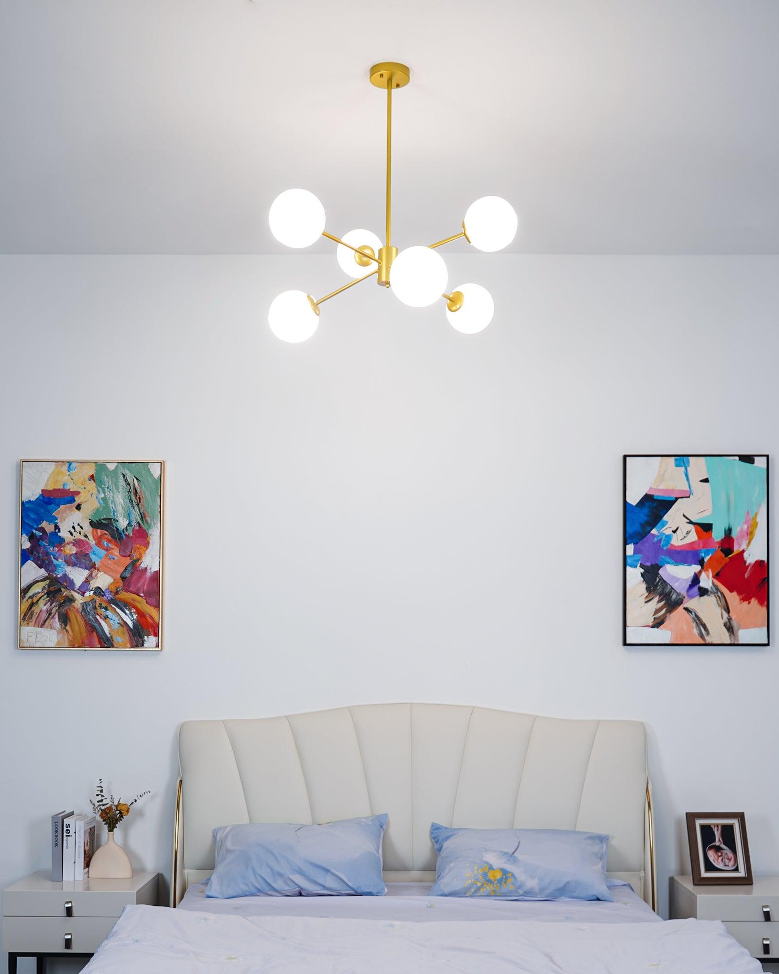 Aristin Chandelier Staggered Glass 6-Light
