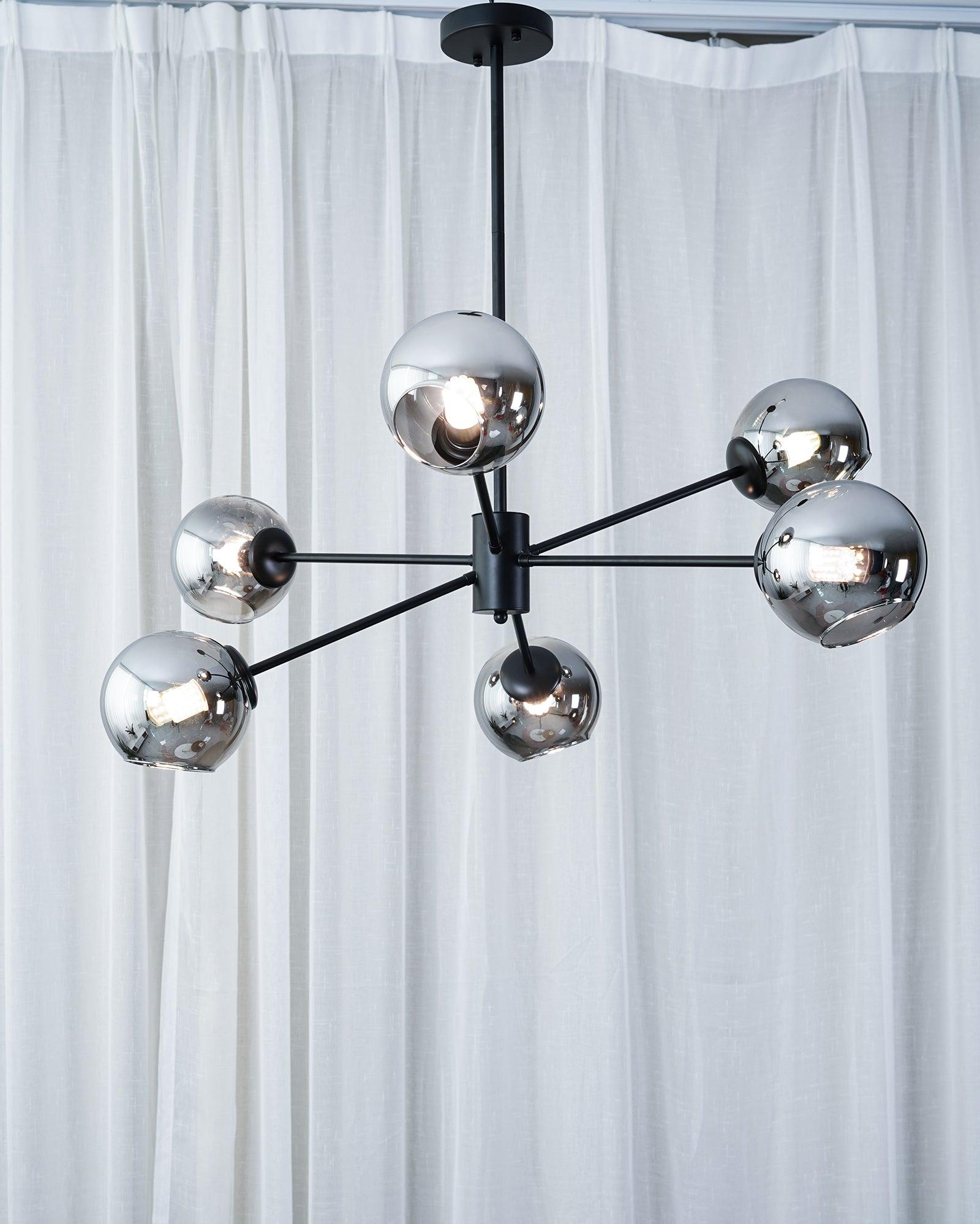 Aristin Chandelier Staggered Glass 6-Light