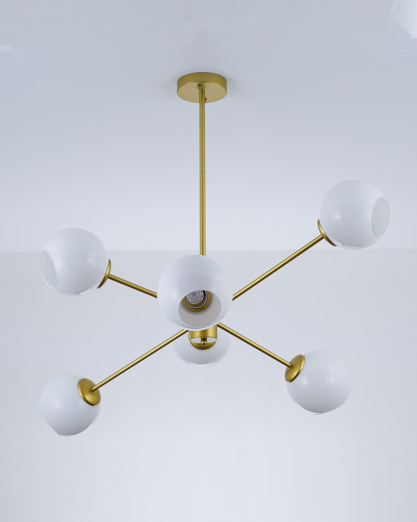 Aristin Chandelier Staggered Glass 6-Light
