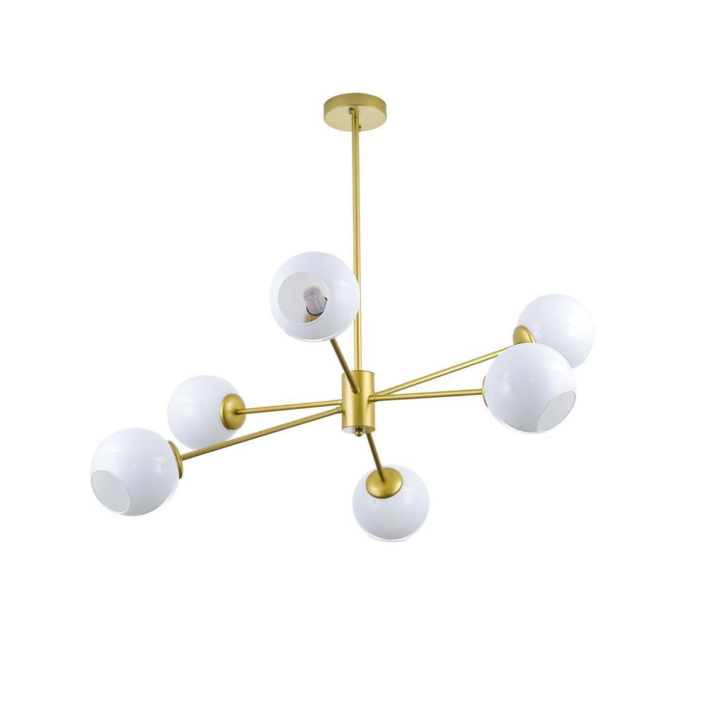 Aristin Chandelier Staggered Glass 6-Light