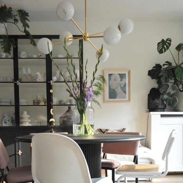 Aristin Chandelier Staggered Glass 6-Light