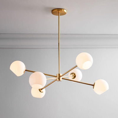 Aristin Chandelier Staggered Glass 6-Light