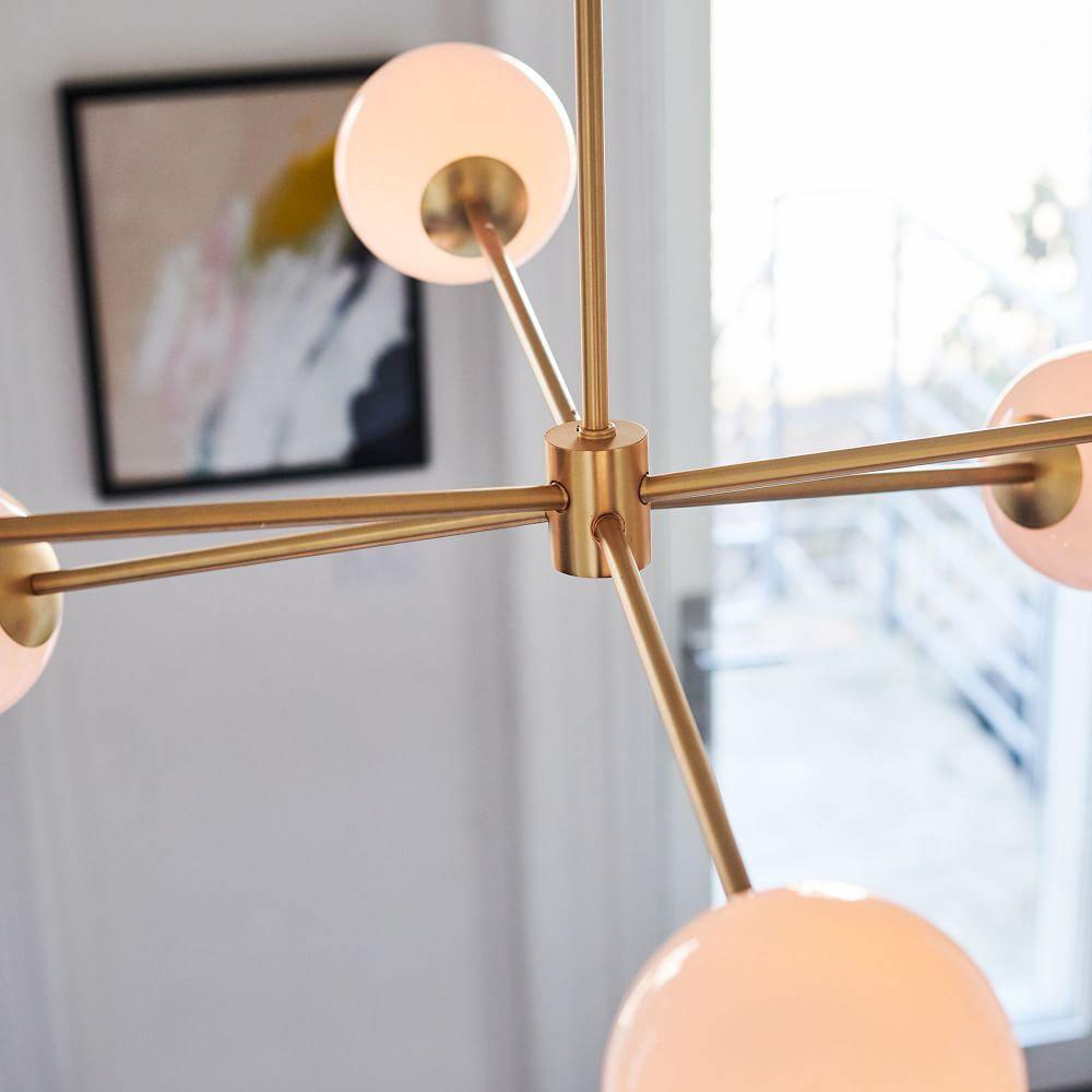 Aristin Chandelier Staggered Glass 6-Light