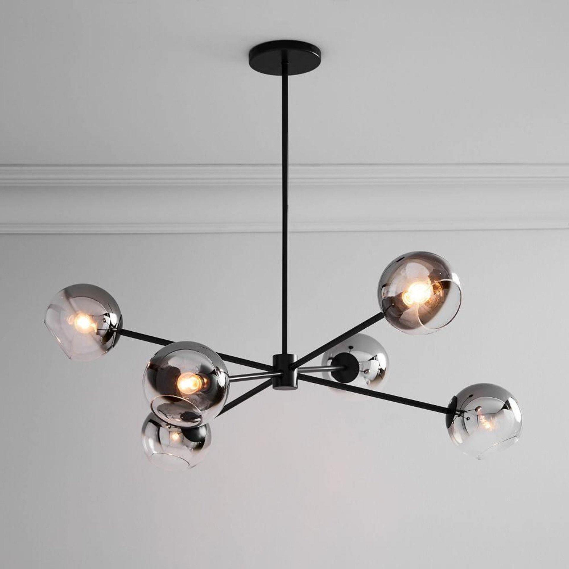 Aristin Chandelier Staggered Glass 6-Light