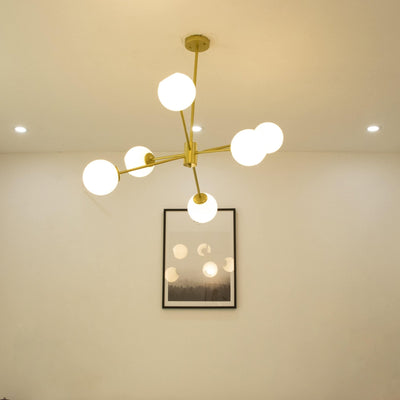 Aristin Chandelier Staggered Glass 6-Light