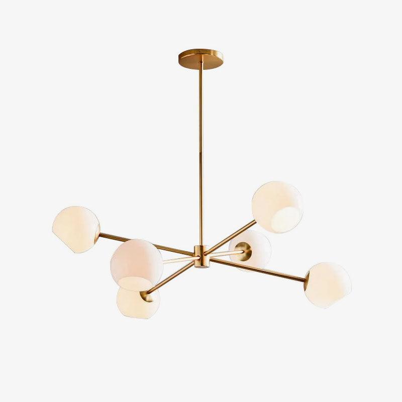 Aristin Chandelier Staggered Glass 6-Light