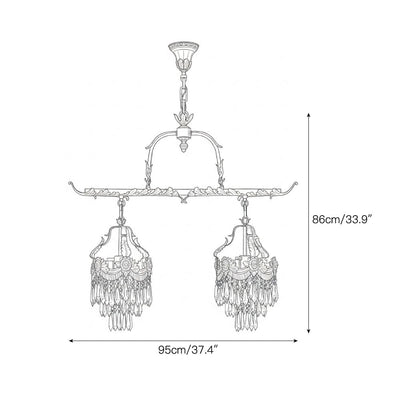 Seraphelion Stained Crystal Linear Pendant Lamp