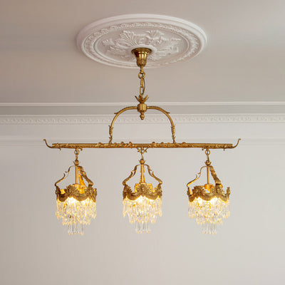 Seraphelion Stained Crystal Linear Pendant Lamp