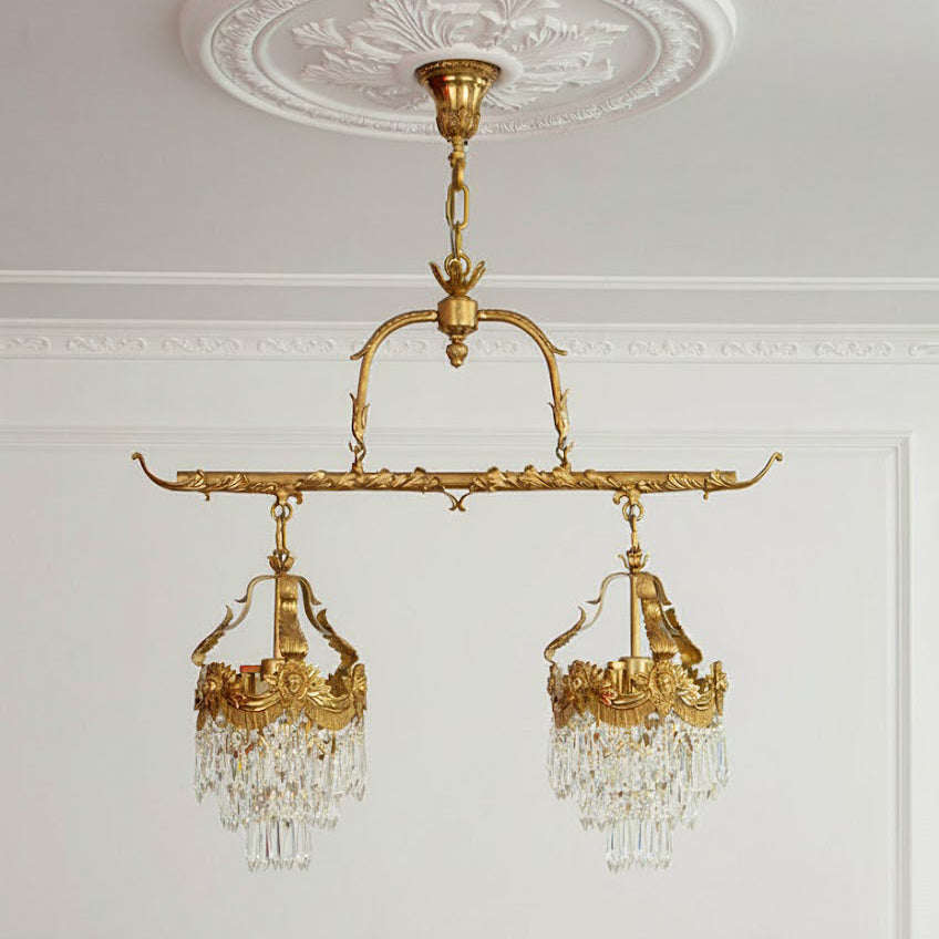 Seraphelion Stained Crystal Linear Pendant Lamp