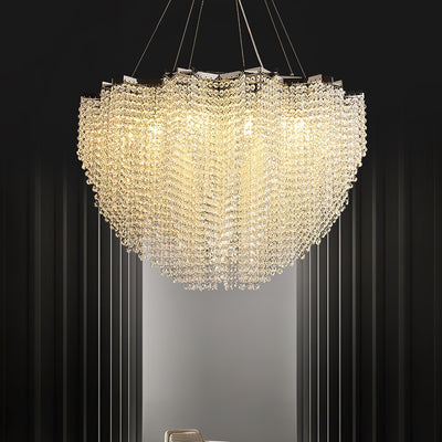 Zashayra Crystal Column Chandelier