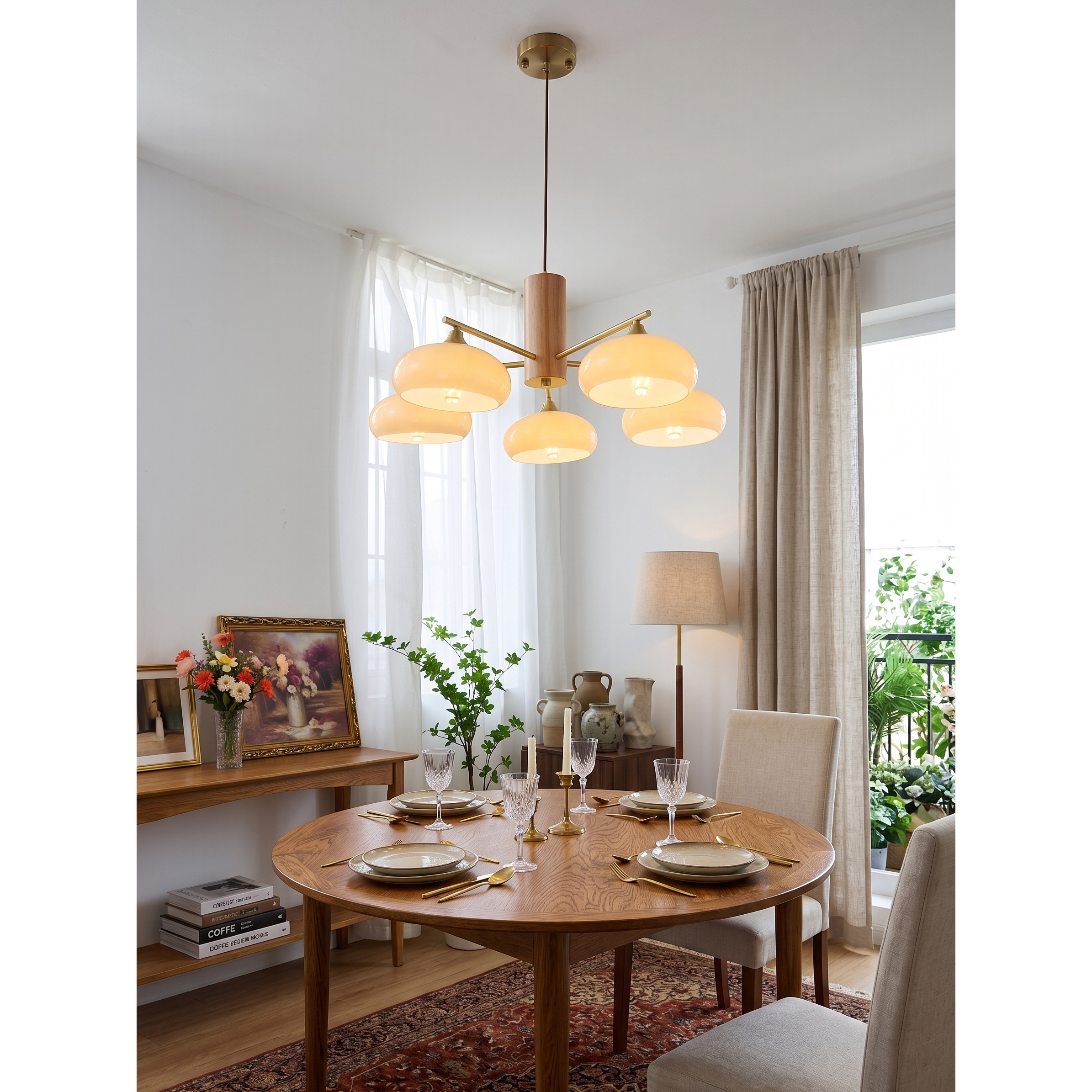 Clairview Elliptical Persimmon Chandelier