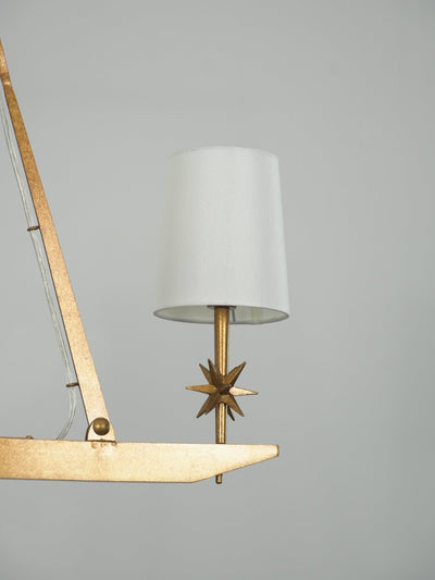 Lynve Brass Elegant Stellar Linear Chandelier