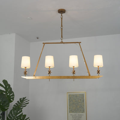Lynve Brass Elegant Stellar Linear Chandelier