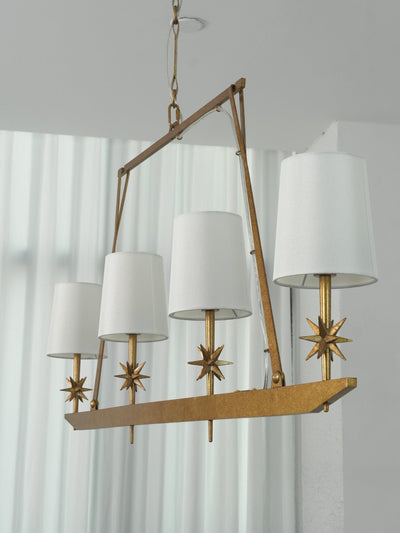 Lynve Brass Elegant Stellar Linear Chandelier