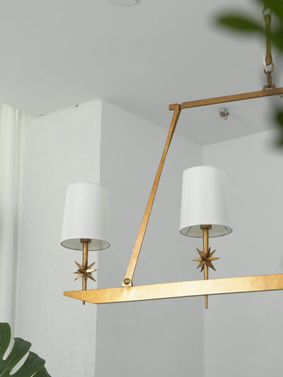 Lynve Brass Elegant Stellar Linear Chandelier