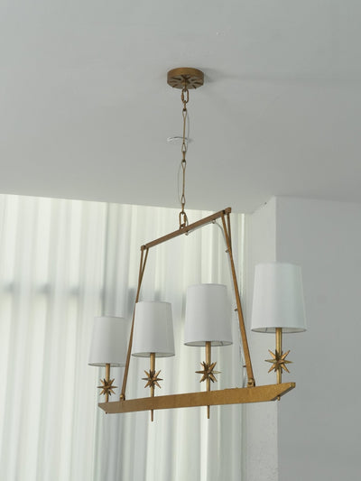 Lynve Brass Elegant Stellar Linear Chandelier