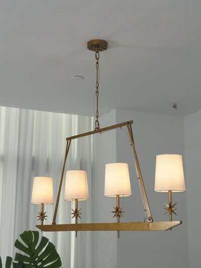 Lynve Brass Elegant Stellar Linear Chandelier