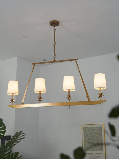 Lynve Brass Elegant Stellar Linear Chandelier