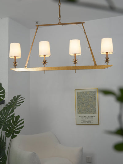 Lynve Brass Elegant Stellar Linear Chandelier