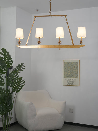 Lynve Brass Elegant Stellar Linear Chandelier
