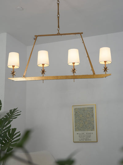 Lynve Brass Elegant Stellar Linear Chandelier