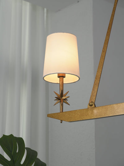 Lynve Brass Elegant Stellar Linear Chandelier