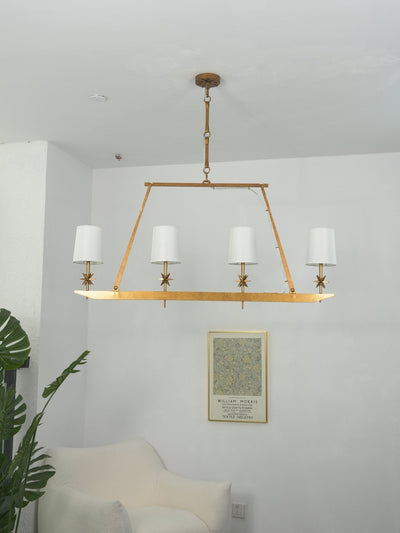 Lynve Brass Elegant Stellar Linear Chandelier
