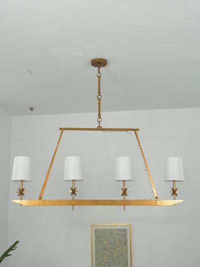 Lynve Brass Elegant Stellar Linear Chandelier