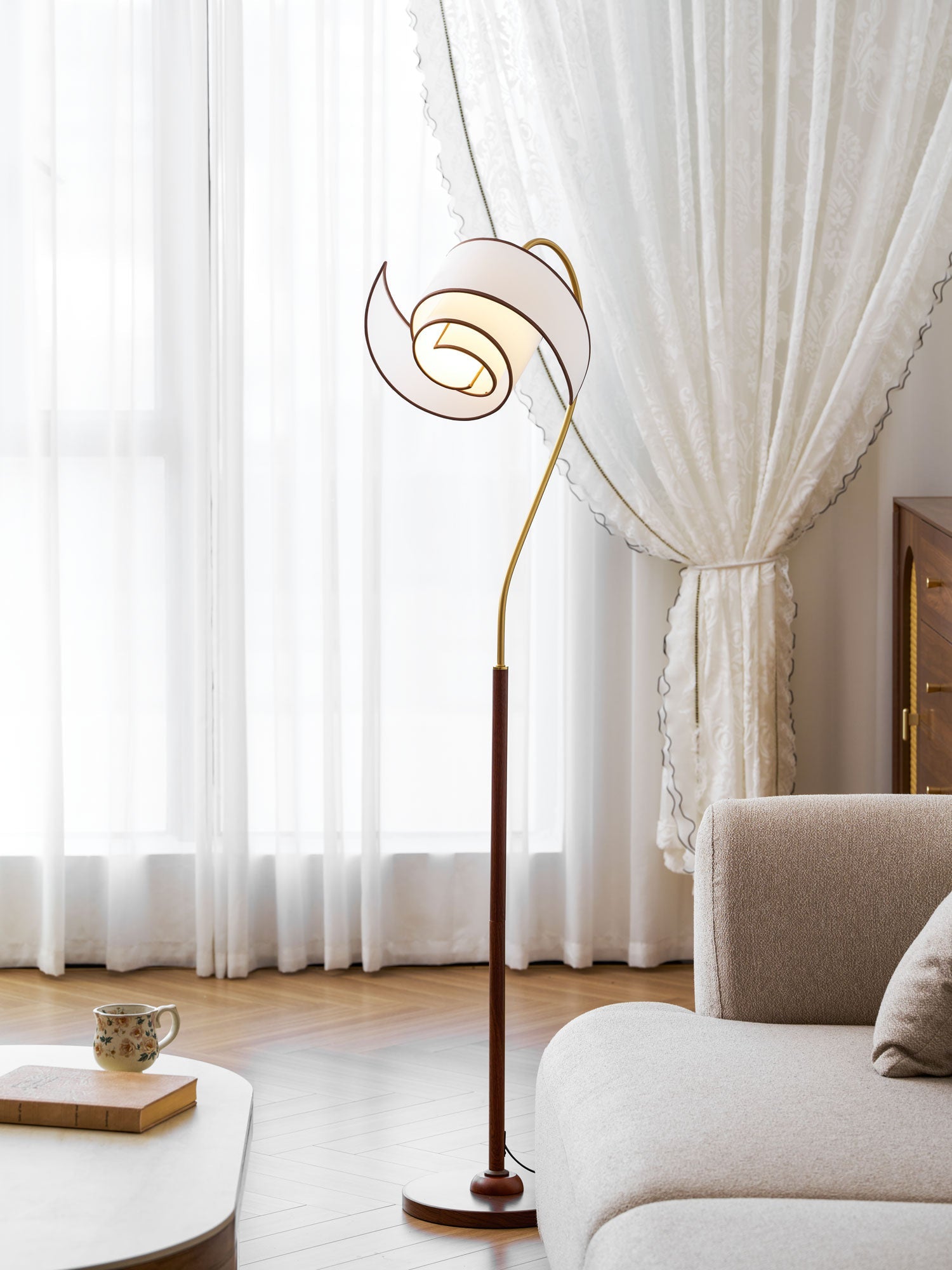 Marcrest Curved Neck Floor Lamp