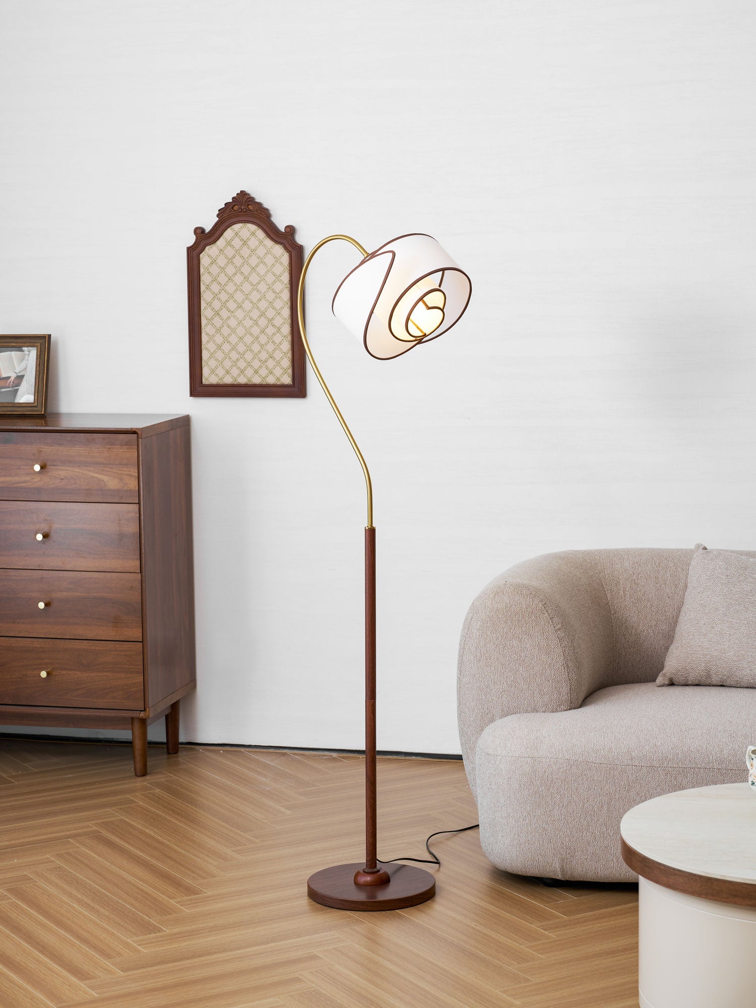 Marcrest Curved Neck Floor Lamp