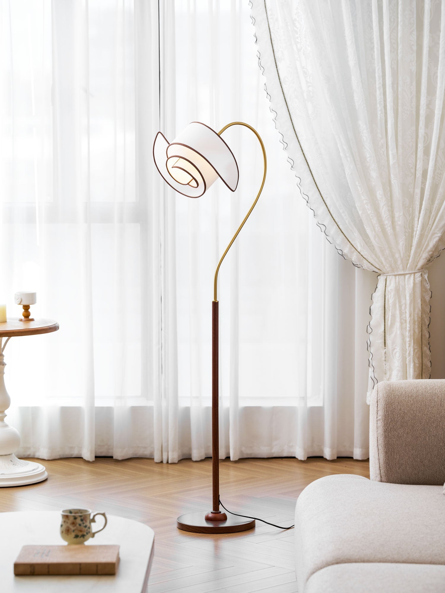 Marcrest Curved Neck Floor Lamp