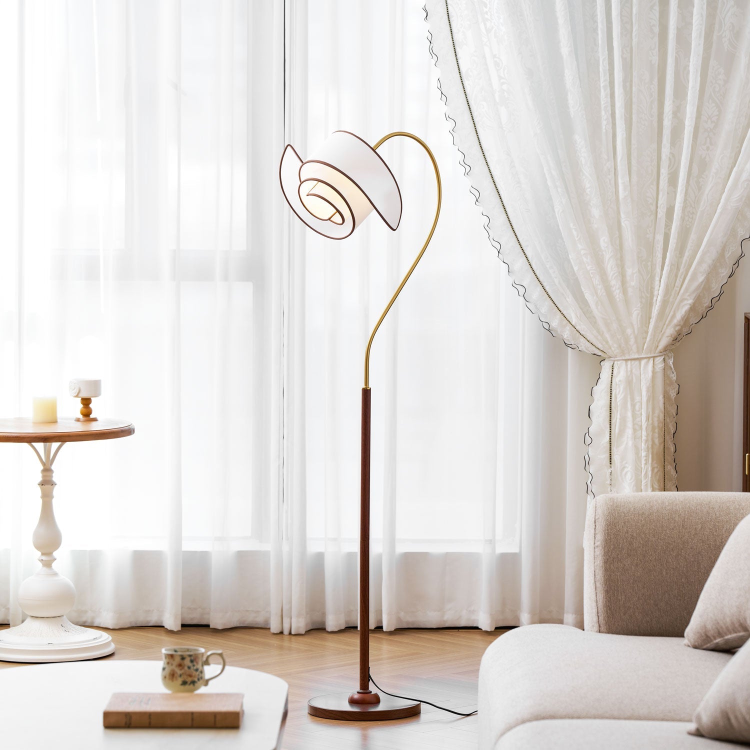 Marcrest Curved Neck Floor Lamp