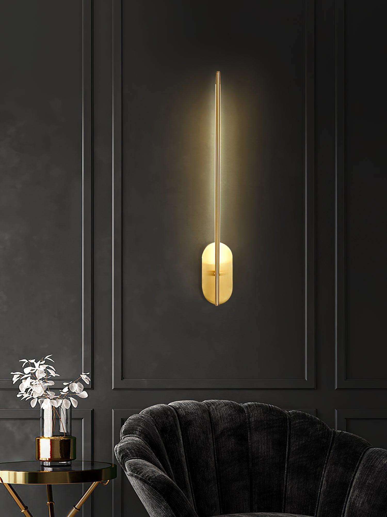 Marissa Stick Shaped Brass Sconce Wall lamp