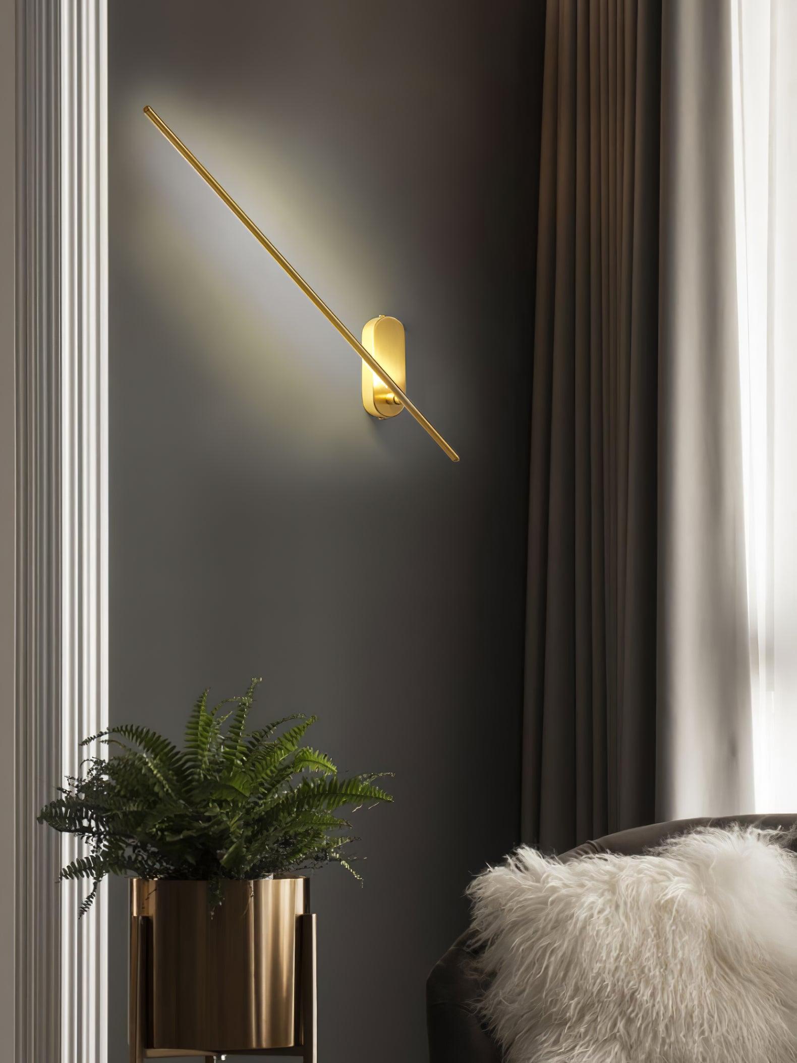 Marissa Stick Shaped Brass Sconce Wall lamp