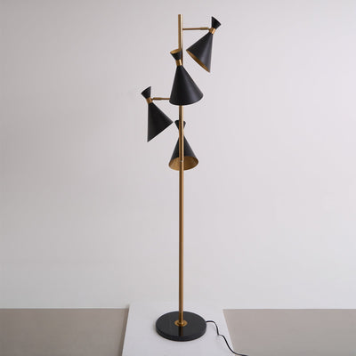 Solineria Gold & Black Marble Floor Lamp
