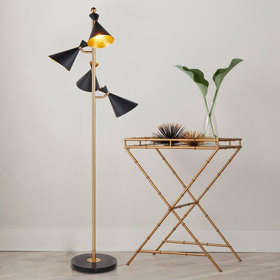 Solineria Gold & Black Marble Floor Lamp