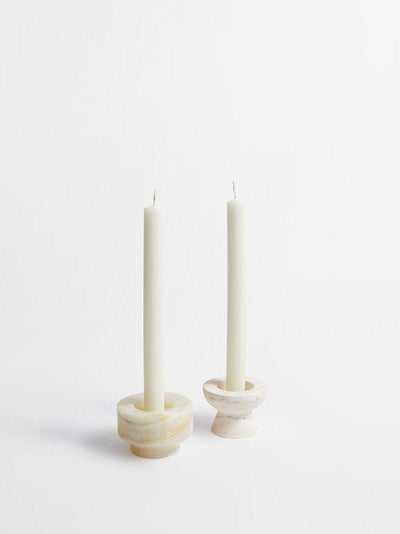 Nerinise Stone Halo Candle Holder Set