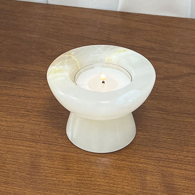 Nerinise Stone Halo Candle Holder Set