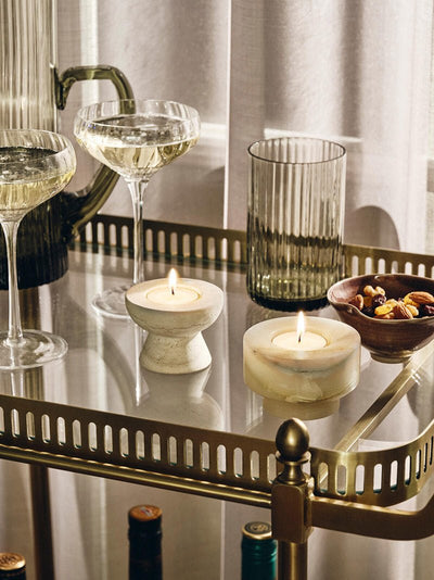 Nerinise Stone Halo Candle Holder Set