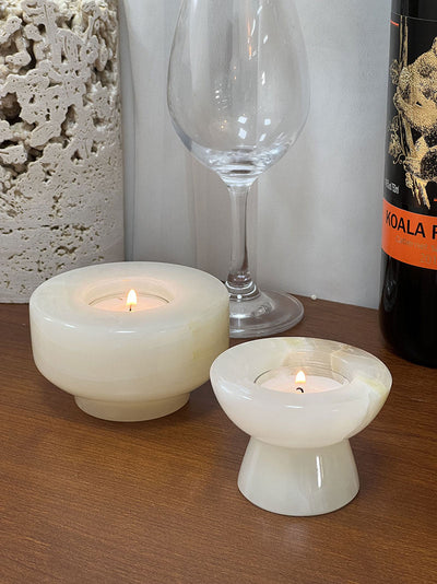 Nerinise Stone Halo Candle Holder Set