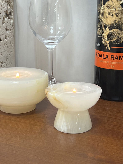 Nerinise Stone Halo Candle Holder Set