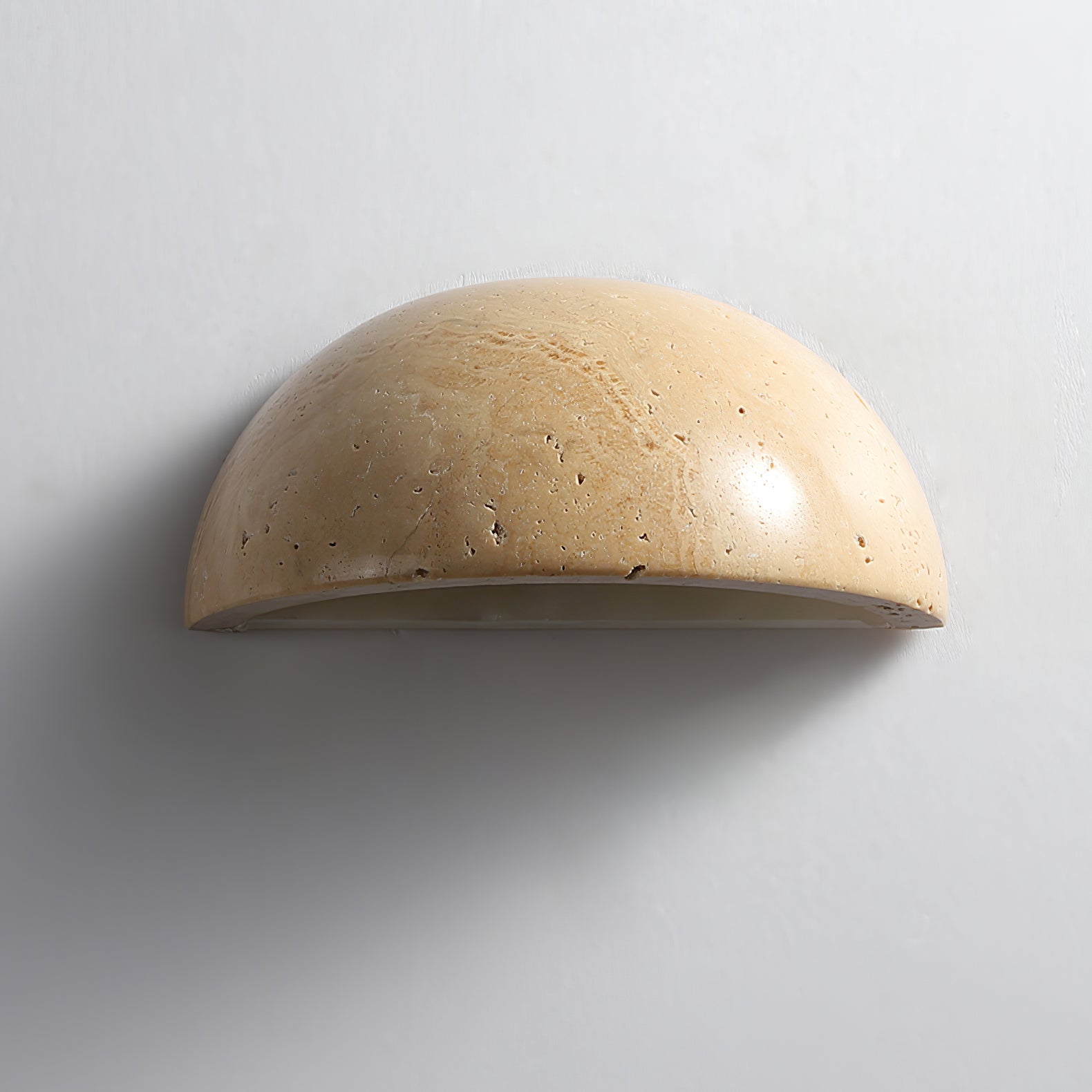 Vethayra Half-Dome Travertine Wall Light