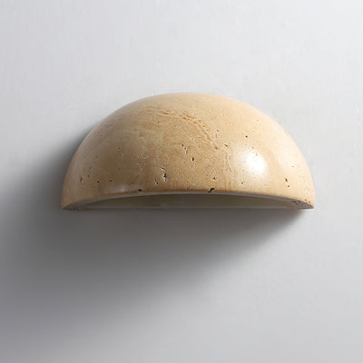 Vethayra Half-Dome Travertine Wall Light