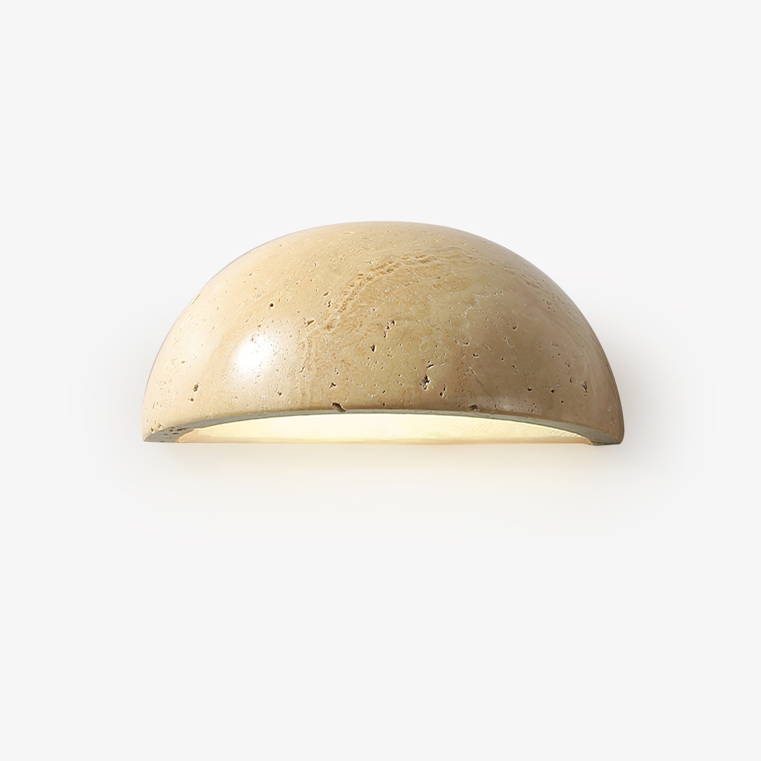 Vethayra Half-Dome Travertine Wall Light