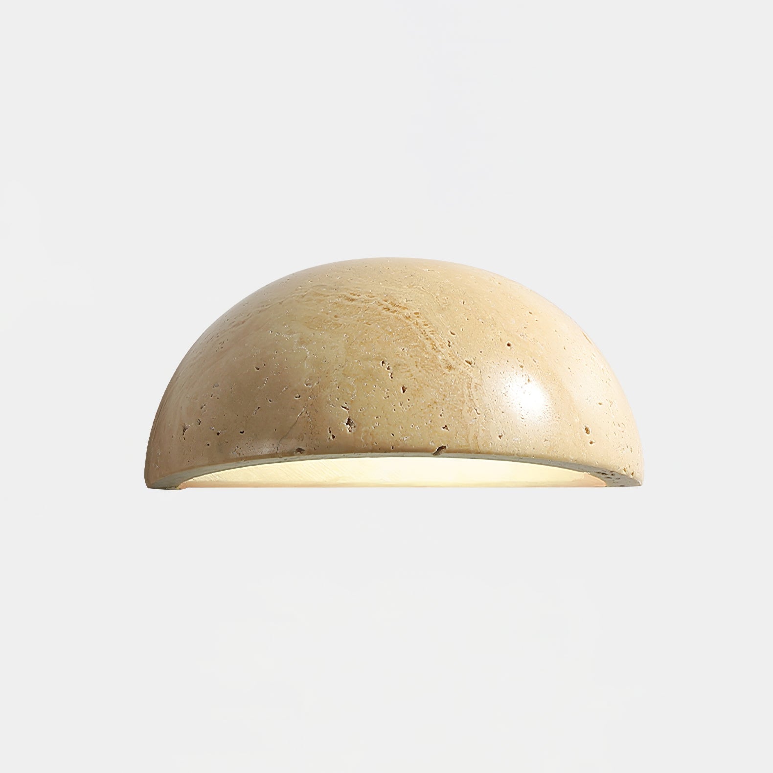 Vethayra Half-Dome Travertine Wall Light