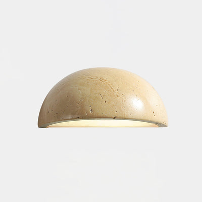 Vethayra Half-Dome Travertine Wall Light
